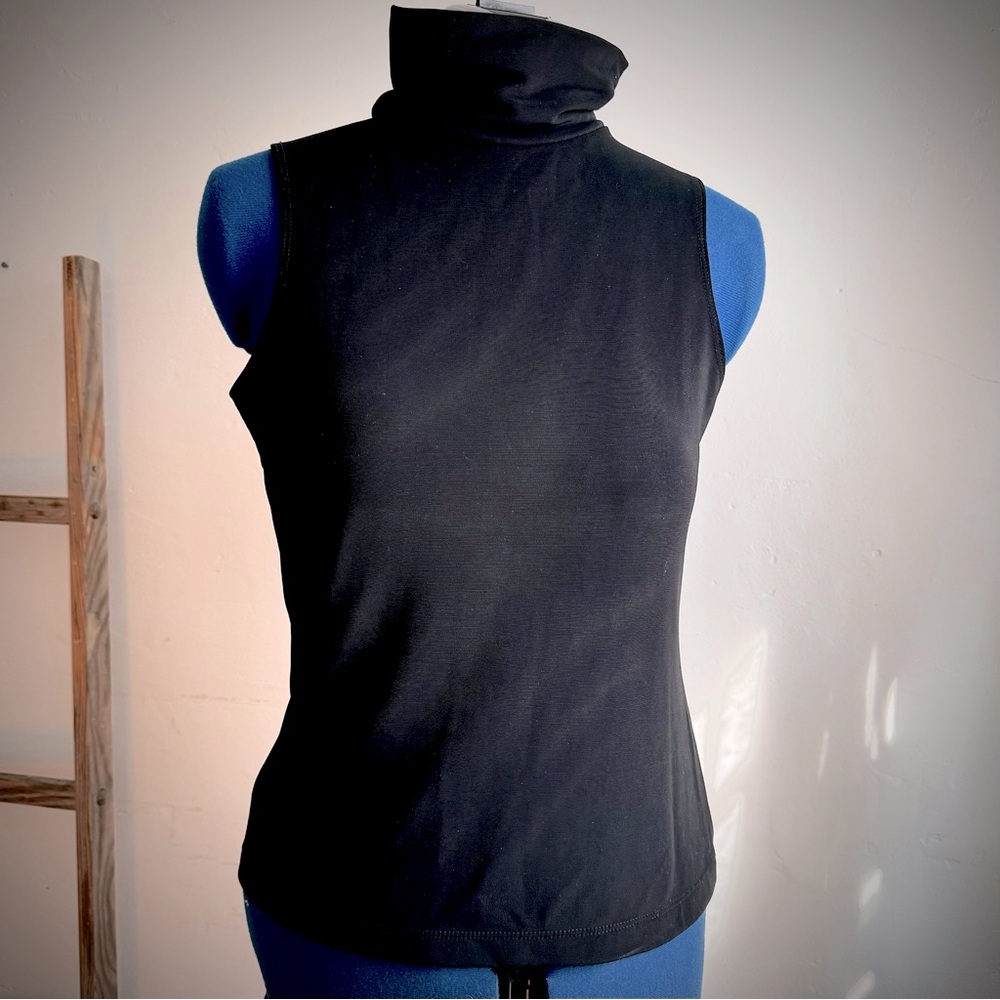 Black Sleeveless Turtleneck